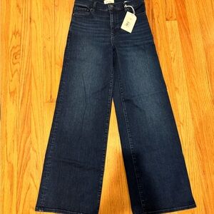 Frame Le Slim Palazzo Blue Wide-Leg High Rise Women Jeans